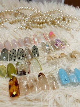 はあとねいる島 本町店の写真/【島本/水無瀬】大人気のニュアンスネイル～繊細なアートデザインまで◎豊富なサンプルが3850円～4400円★
