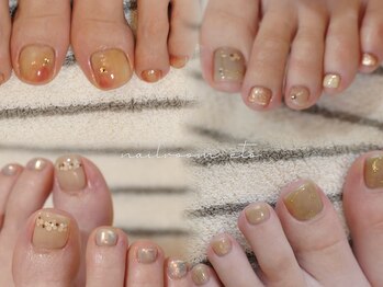 エト(eto)の写真/足元からおしゃれを演出!ふと目に入るたび心躍る、トレンド感のあるフットネイルで指先まで美しく◎