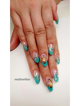 ネイルサロンアンドスクール マロウブルー(mallow blue)/夏ジェルネイル