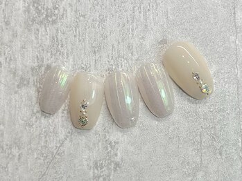 冬のバカラ風ネイル