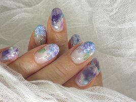 紫陽花ネイル