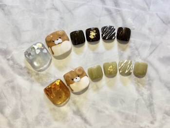 くまチョコネイル　フット