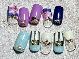 チェック×ボーダーフレンチ