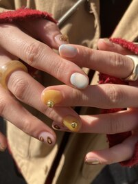 ビタミンカラーシンプルネイル
