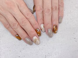 べっ甲デザインネイル