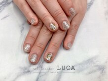 ネイルアトリエルカ(nail atelier LUCA)/W-629 シェラックマーブルネイル