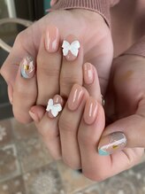 サフィールネイルサフィールネイル(Saphir nail)/リボン×アーガイルネイル