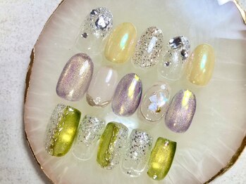 サリーネイル(sary nail)の写真/[ネイルデビューに☆monthly定額ベーシック¥7700→¥6930]毎月変わるトレンドデザインが人気!オフィスにも♪