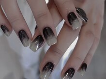 タロ(talo)/大阪/中津》黒グラデネイル