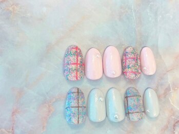 ネイルサロン ブリオン(Nail Salon Bullion)/タータンチェックネイル