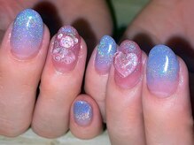 アミュリー ネイル アトリエ(Amury nail atelier)/ぷっくり ハート クリア くま