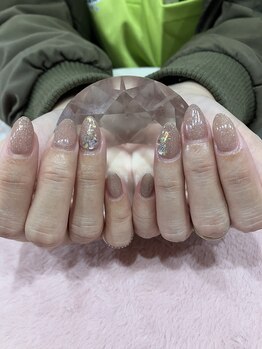 チェリーブロッサム(A CHERRY BLOSSOM)/ラメワンカラーストーンアート