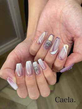 カエラ(Caela)/パープル マグネットネイル