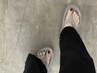 【foot】ワンカラー ¥6000 or フラッシュネイル ¥7900 （初回オフケア無料）