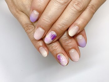 トヨネイル(TOYO NAIL)/キラキラ紫陽花グラデver