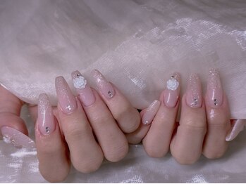 エムズ ネイルサロン(M2)/ビンクフラッシュ×薔薇