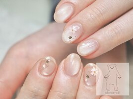 水光マグネットネイル 桜ネイル