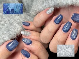 もやもやニュアンス冬ネイル☆