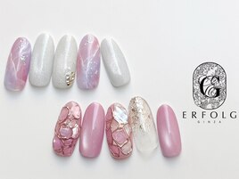 春っぽピンク×ニュアンスネイル