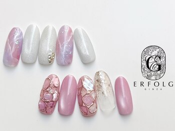 春っぽピンク×ニュアンスネイル