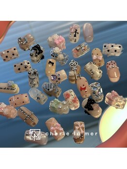 シェリーラメール 池袋店(cherie la mer)の写真/《持ち込みOK！》氷ネイルや韓国ネイル、話題のトレンドデザインもお任せ♪定額メニューも豊富にご用意★