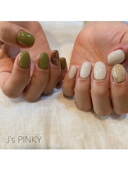 ネイルスペース ジェイズ ピンキー(NAIL SPACE J's PINKY)/秋ネイル