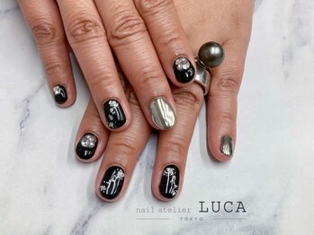 ネイルアトリエルカ(nail atelier LUCA)/W-630 大人モードミラーネイル