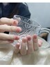 (クリアーワンカラー＋チーク色)☆kawaii チークネイル☆  ¥5900