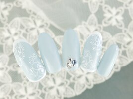 ジェルで描くレースアート