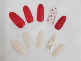 ホログラムフラワーネイル