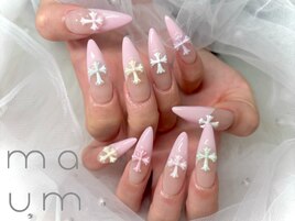 パステルフレンチ×クロムパーツ
