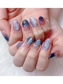 ブルーバードネイル(Blue bird nail)/ネイビーデザイン