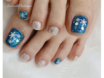 雪の結晶ネイル/冬