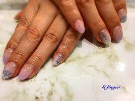 ホログラムフラワーネイル