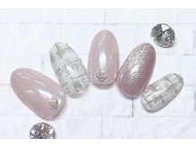 アルセア 上野御徒町店(Alcea)/チェックネイル　オーロラ　冬