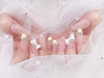 プティネイル 池袋(Puty Nail)/リボン×フレンチガーリーネイル