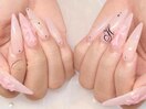 クロム/ピンクネイル