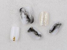 サンミーゴネイル 神戸店(Sunmego Nail)/モノクロタイダイフットネイル