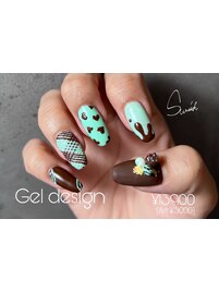 バレンタインネイル