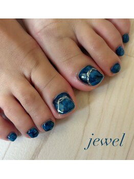 ネイルサロン ジュエル(Nail salon JEWEL)/マーブル×ミラーアート