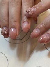 オメカシ アイラッシュアンドアイブロウ(Omekashi eyelash&eyebrow)/ワンカラーグラデーションネイル