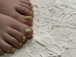 春カラーフットネイル