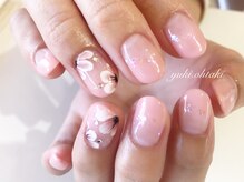 ベルビューティー(belle beauty)/重ねフラワー　ピンクネイル