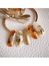 アリラリ ネイル(arirari nail)/べっ甲フラワー＊