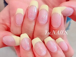 春夏ラメ×パステルフレンチ