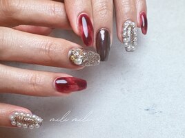 赤べっ甲nail