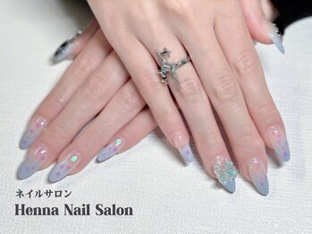 夜空グラデーションネイル