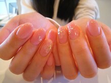 アロアロネイル(aloalo nail)/人気の水彩たらし込み白フラワー