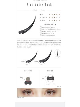 アイラッシュマルヴァ(Eye Lash Malva)/フラットマットラッシュ黒色