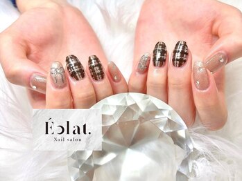 エクラ(Eclat.)の写真/流行のワンホンネイルが得意なサロン★華やぎのあるネイルもご用意！チップスカルプも対応可◎